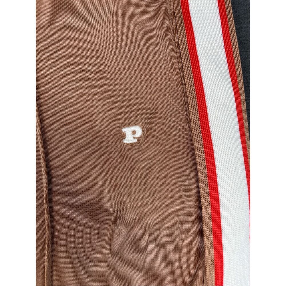PINK Track Pants Women L Tan Side Stripe Lounge‎ Athleisure Wide Leg Casual - Picture 3 of 13